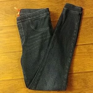 SPANX dark denim wash pull on jeggings size lg